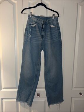 H&M High-Rise Wide Leg Light Blue Jeans